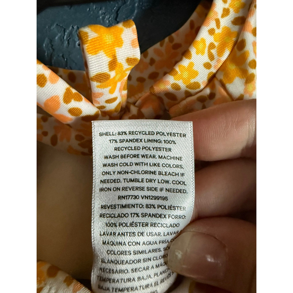 ART CLASS Golden Floral Long Sleeve Swimsuit - Picture 6 of 6